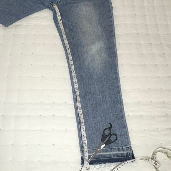 Democracy "Ab"solution Mid Rise Straight Leg Stretch Denim Jeans Women's 10 Blue - Picture 11 of 12